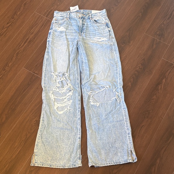 American Eagle Outfitters Denim - American Eagle Distressed dreamy drape baggy wide leg Jeans